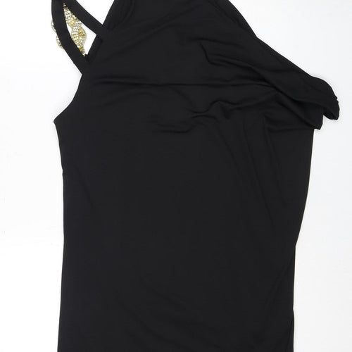 Unique Boutique Women's Black Sleeveless Top Size 2