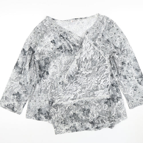 Damart Women's Multicoloured Paisley Wrap Blouse UK 14