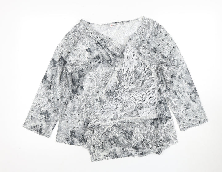 Damart Women's Multicoloured Paisley Wrap Blouse UK 14