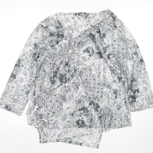 Damart Women's Multicoloured Paisley Wrap Blouse UK 14