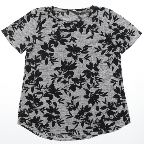 Oasis Women's Multicoloured Floral T-Shirt - Size 8