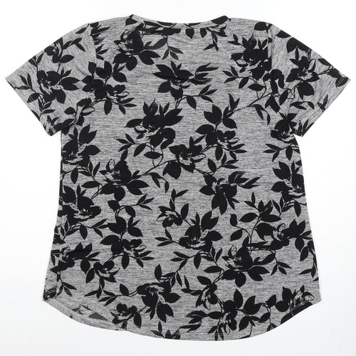 Oasis Women's Multicoloured Floral T-Shirt - Size 8
