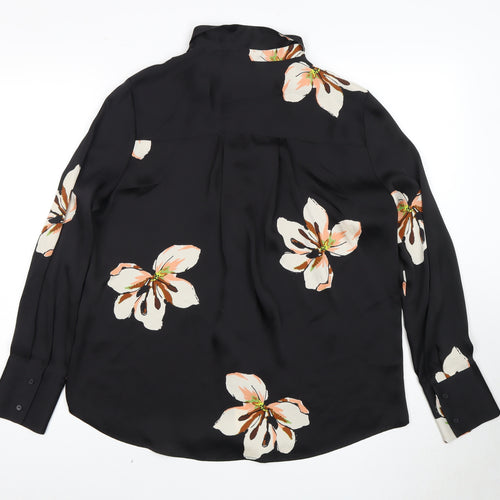 Autograph Women's Black Floral Blouse UK 12