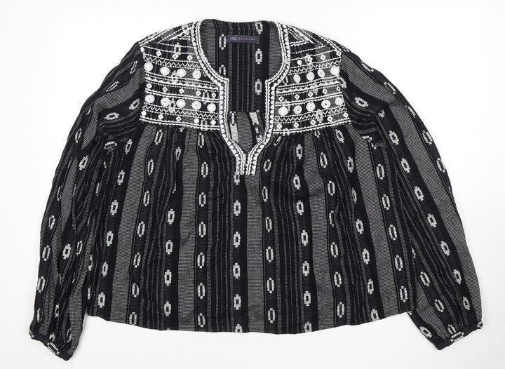 Marks and Spencer Women's Black Tunic Blouse Size 16