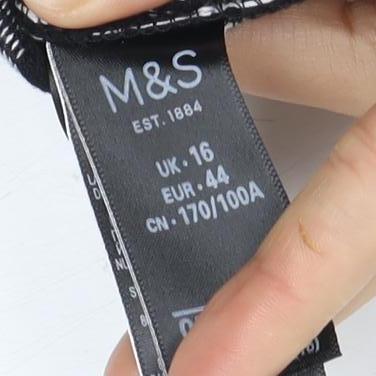 Marks and Spencer Women's Black Tunic Blouse Size 16