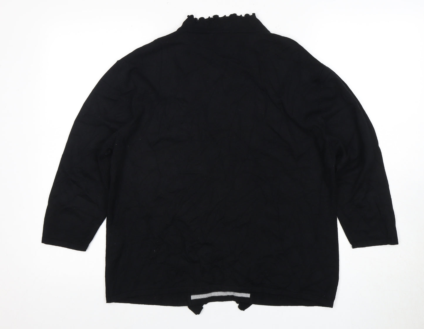 Emma Morgan Black Button-Up Striped Women's Top L