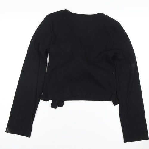 I SAW IT FIRST Black Wrap Top for Women, Size 18