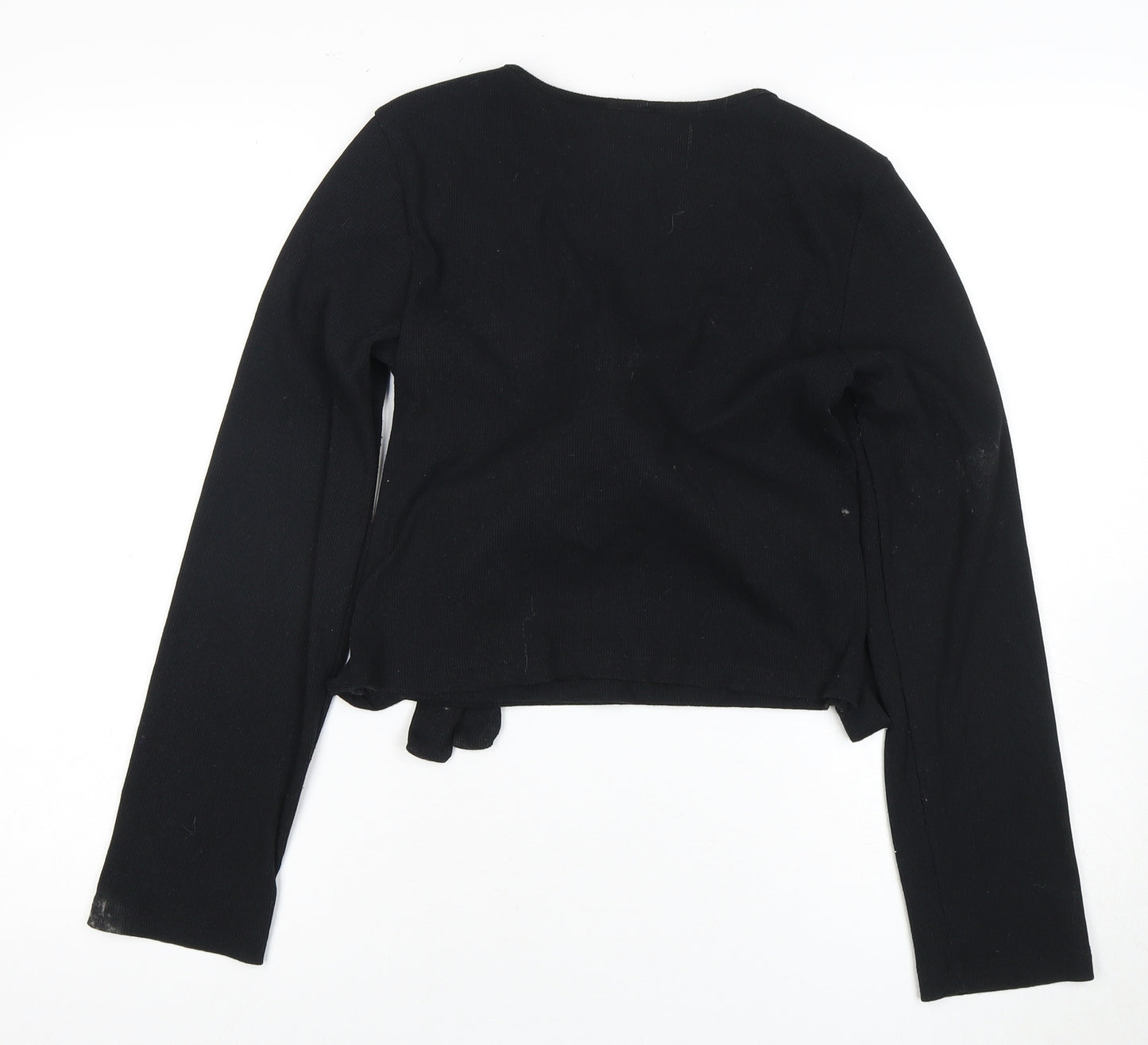 I SAW IT FIRST Black Wrap Top for Women, Size 18