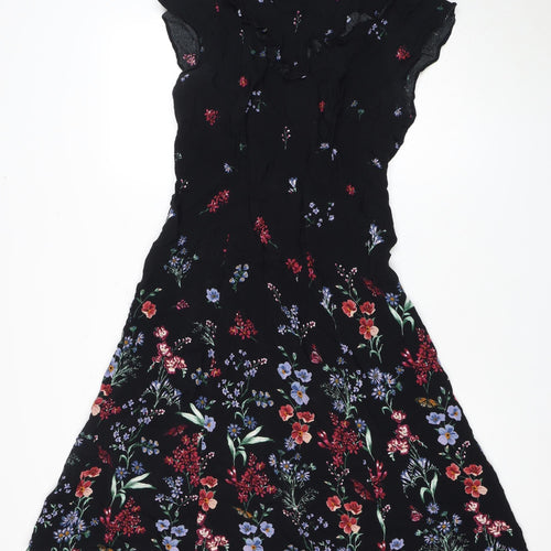 Monsoon Women's Black Floral Dress Size 12