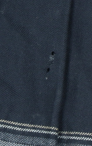 Women's Black Pleated Wool Plaid Long Skirt, Size 14