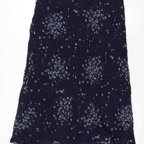Marks and Spencer Womens Blue Floral Midi Skirt Size 16