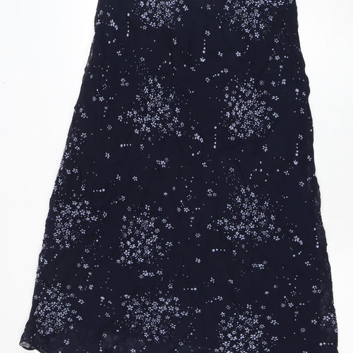Marks and Spencer Womens Blue Floral Midi Skirt Size 16