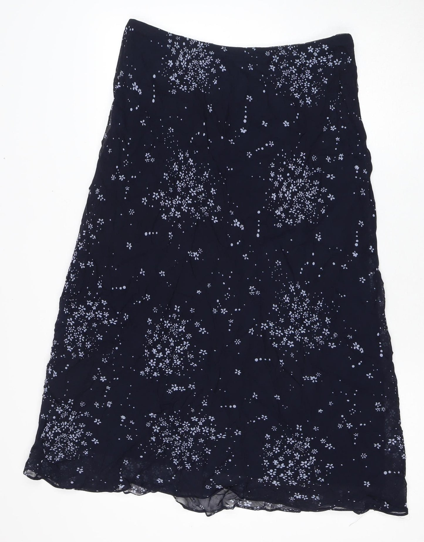 Marks and Spencer Womens Blue Floral Midi Skirt Size 16