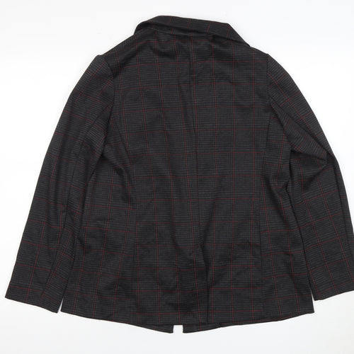 New Look Women's Black Plaid Blazer Size 12