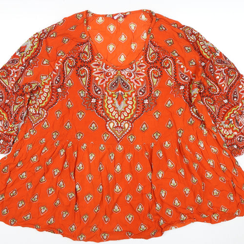 Joe Browns Women's Orange Paisley Tunic, Size 20, Bohemian