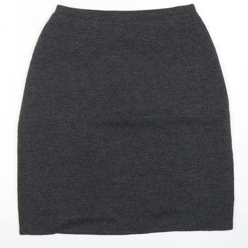Country Casuals Women's Grey Wool Pencil Skirt M