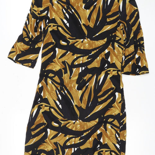 Hobbs Women's Multicoloured 3/4 Sleeve Dress Size 2