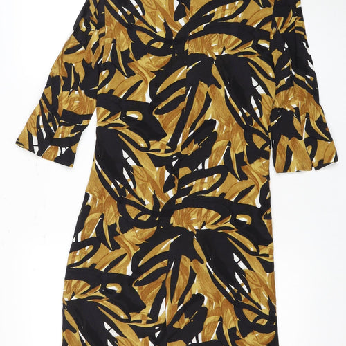 Hobbs Women's Multicoloured 3/4 Sleeve Dress Size 2