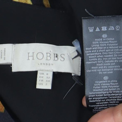 Hobbs Women's Multicoloured 3/4 Sleeve Dress Size 2