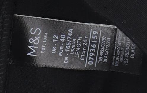Marks and Spencer Women's Black Pencil Skirt, Size 12