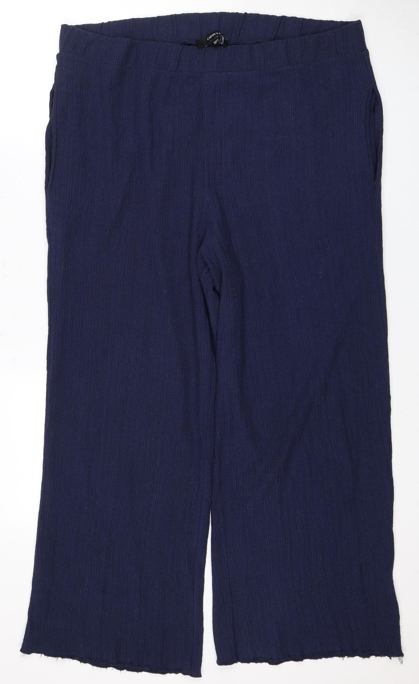 CAPSULE Women's Blue Wide-Leg Trousers - Size 18