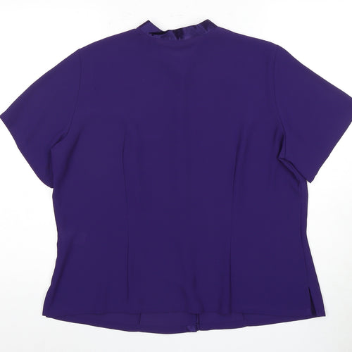 Marks and Spencer Purple Geometric Blouse - Size 18