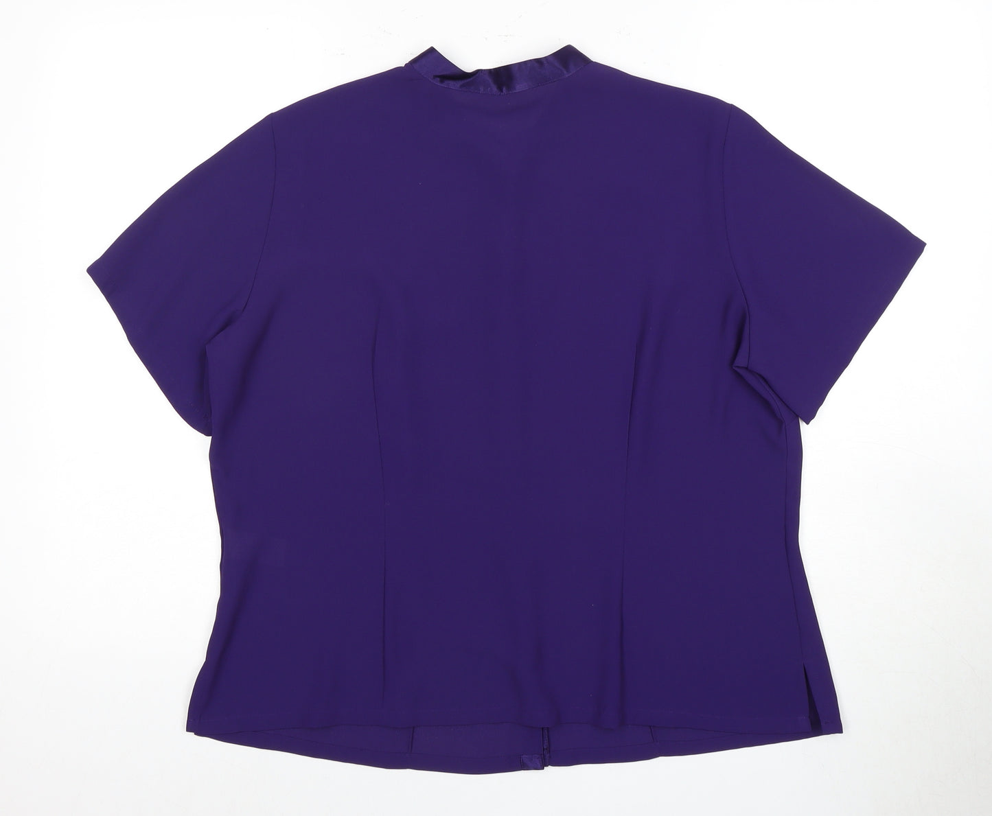 Marks and Spencer Purple Geometric Blouse - Size 18