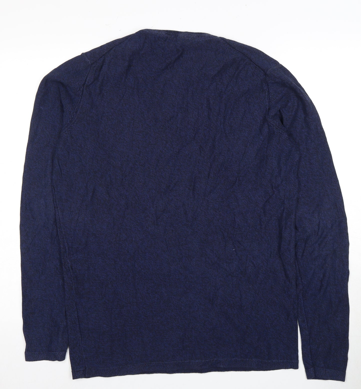 PREMIUM Men's Blue Pullover Jumper L, Casual Knit