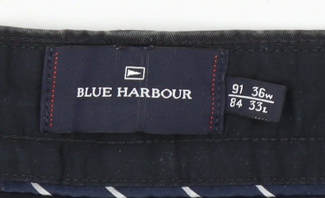 Marks and Spencer Black Mens Trousers 36W 33L