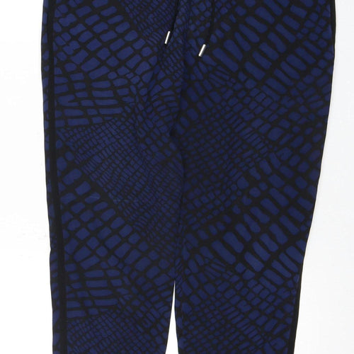 Whistles Women's Blue Silk Jogger Trousers