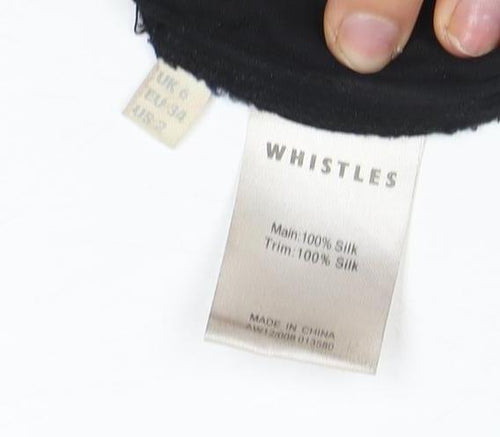 Whistles Women's Blue Silk Jogger Trousers