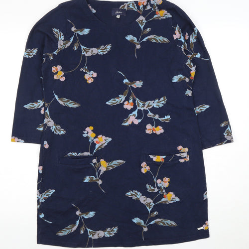 Joules Women's Blue Floral Shift Dress Size 14