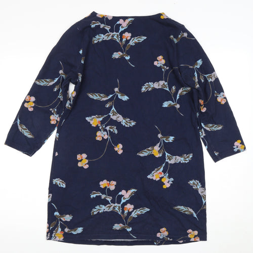 Joules Women's Blue Floral Shift Dress Size 14