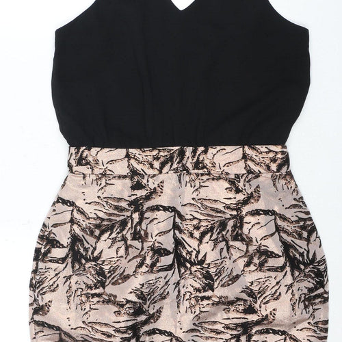 AX Women's Black Animal Print Bodycon Dress Size 18