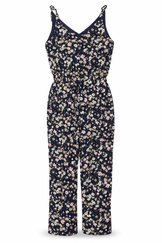 Front view of Mela London Women's Multicoloured Floral Jumpsuit M