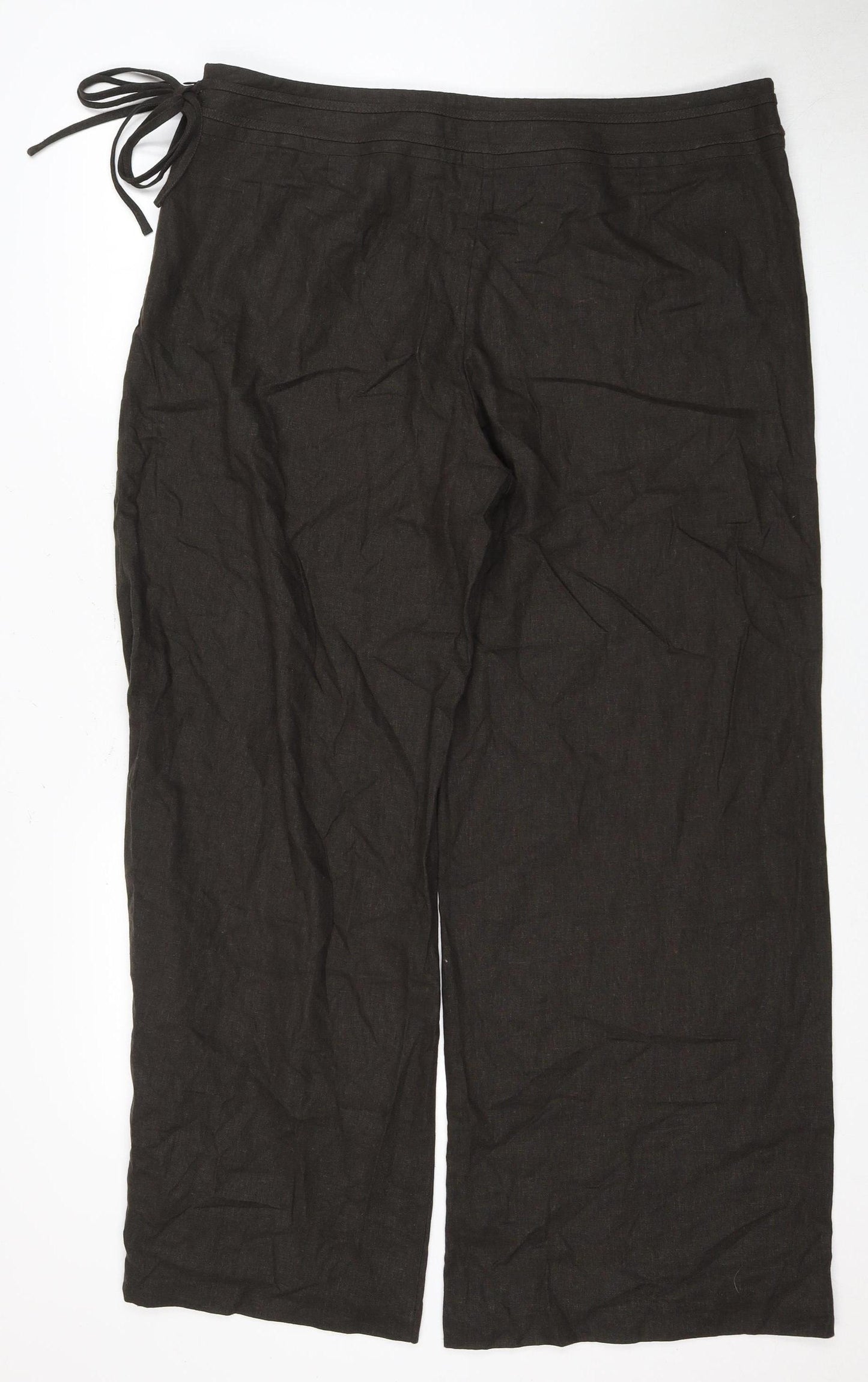 Style by EWM Women’s Black Linen Trousers Size 18