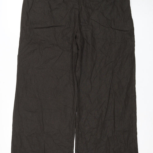 Style by EWM Women’s Black Linen Trousers Size 18