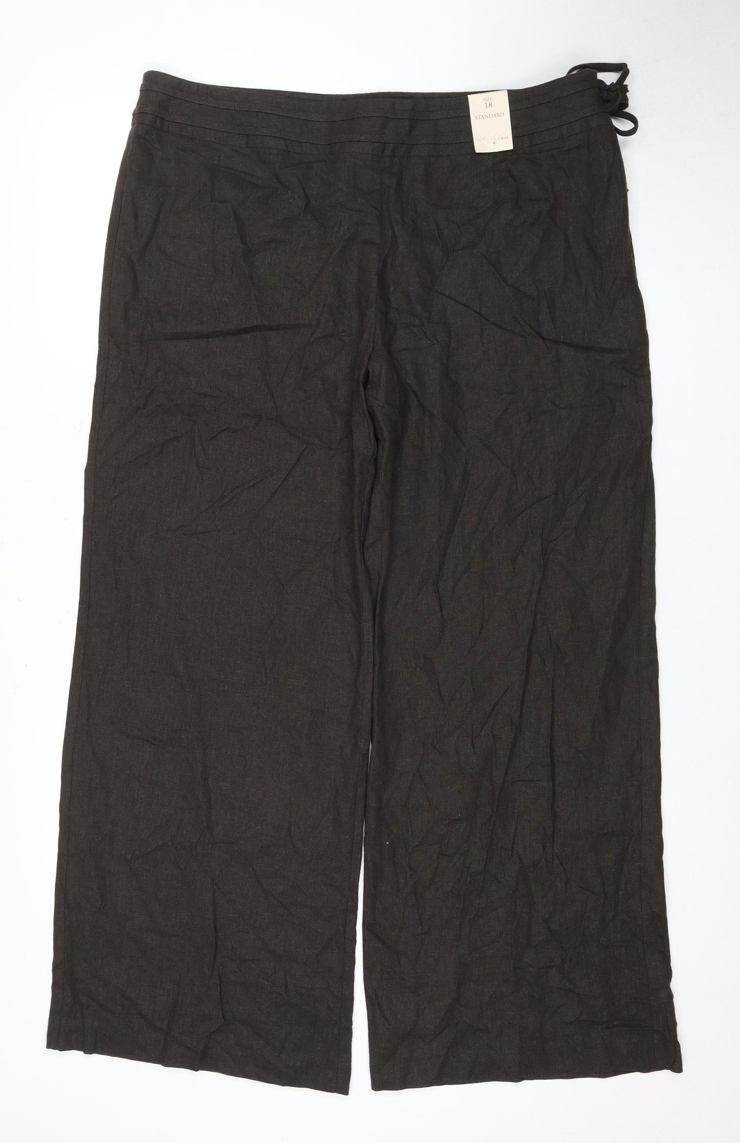 Style by EWM Women’s Black Linen Trousers Size 18