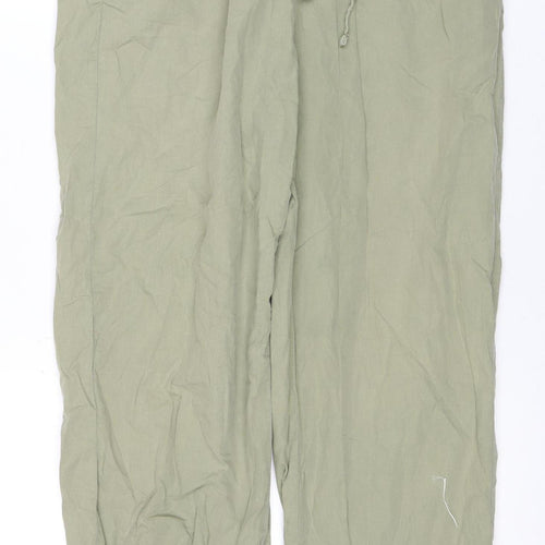 Marks and Spencer Women's Green Polka Dot Trousers Size 12