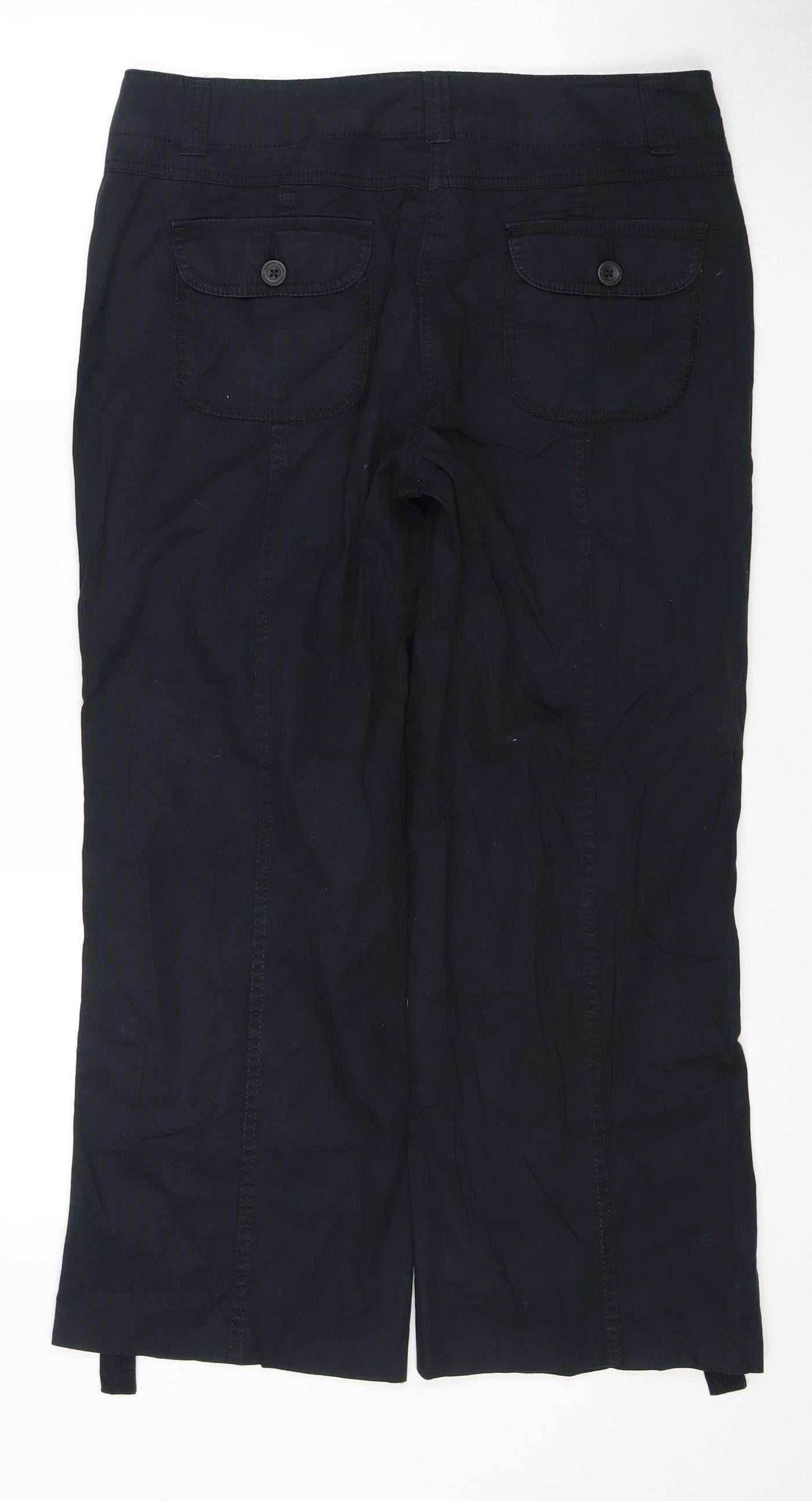 Marks and Spencer Women's Black Cargo Trousers Size 12