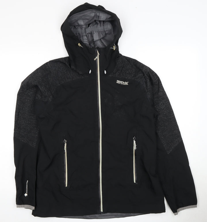 Regatta Women's Black Waterproof Hooded Jacket Size 13