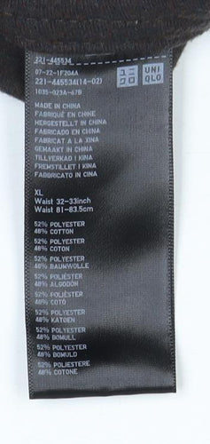 Uniqlo Women's Black Trousers XL Elastic Waist