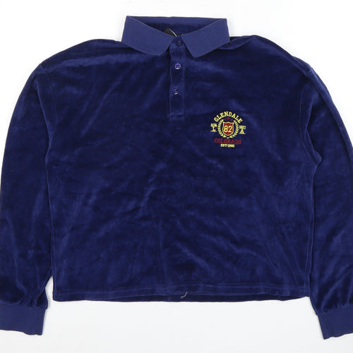 Let's Trans Unisex Blue Velour Henley Sweatshirt 12