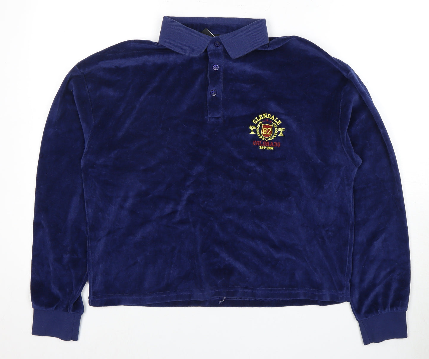 Let's Trans Unisex Blue Velour Henley Sweatshirt 12