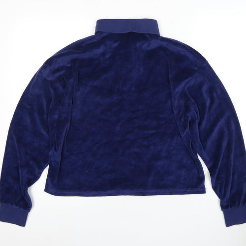 Let's Trans Unisex Blue Velour Henley Sweatshirt 12