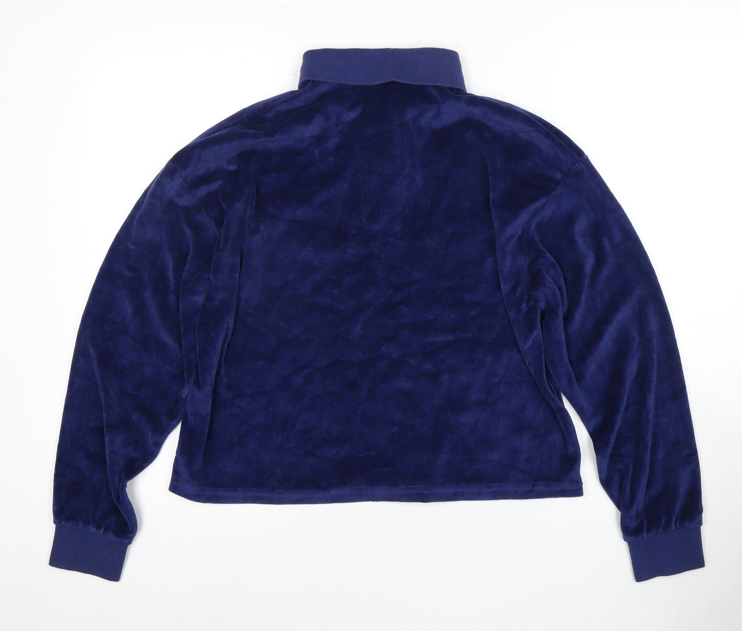 Let's Trans Unisex Blue Velour Henley Sweatshirt 12