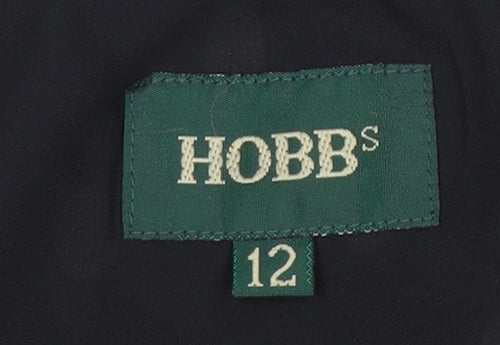 Hobbs Women's Black Silk Polka Dot Flare Skirt