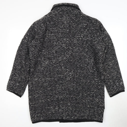 Asos Women's Black Mid-Length Wool Coat Size 14