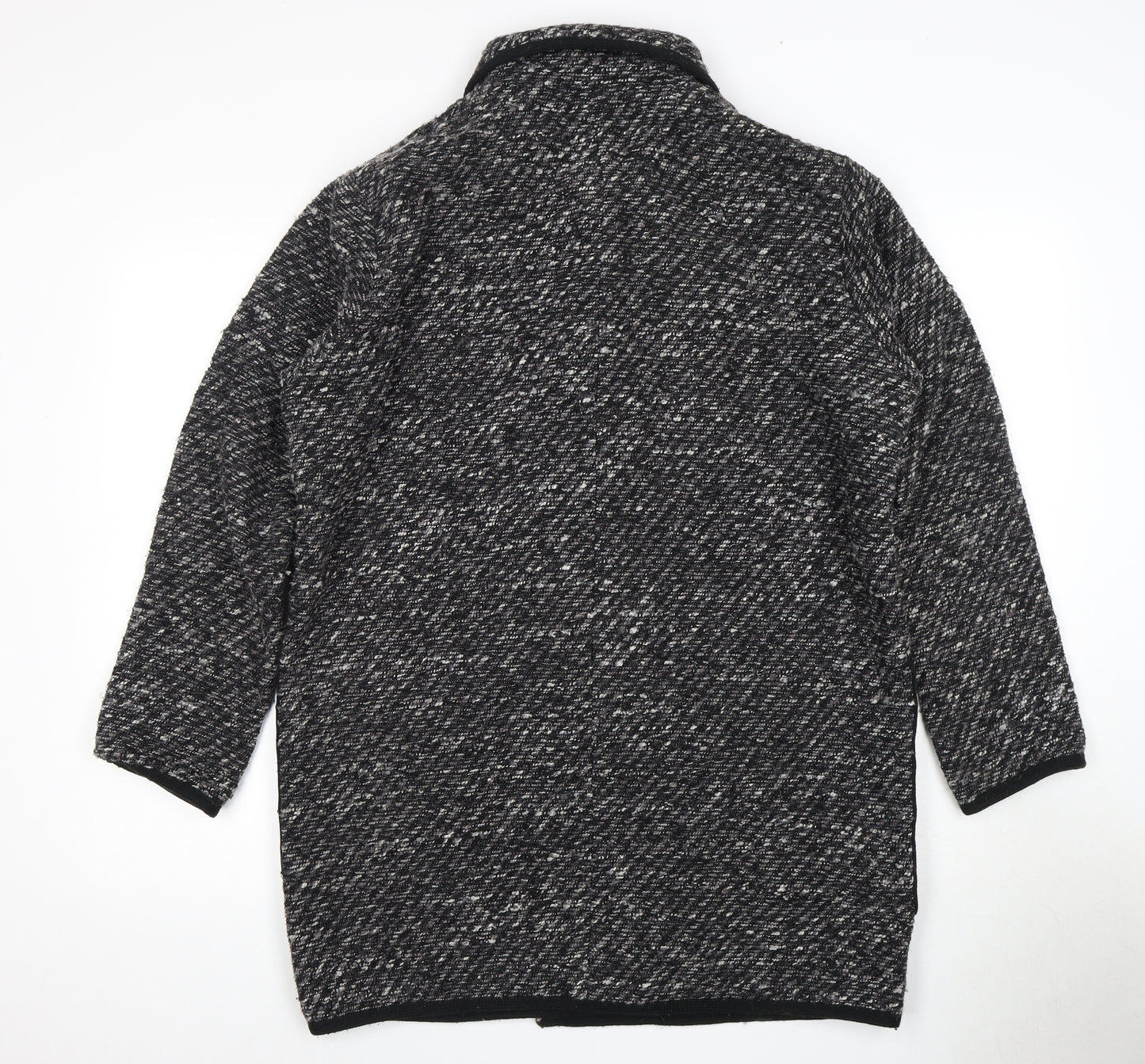 Asos Women's Black Mid-Length Wool Coat Size 14