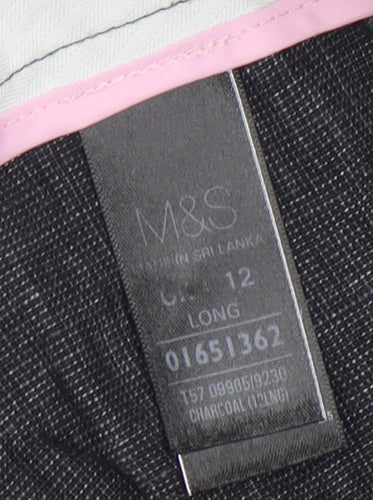 Marks and Spencer Women's Grey Linen Trousers 12
